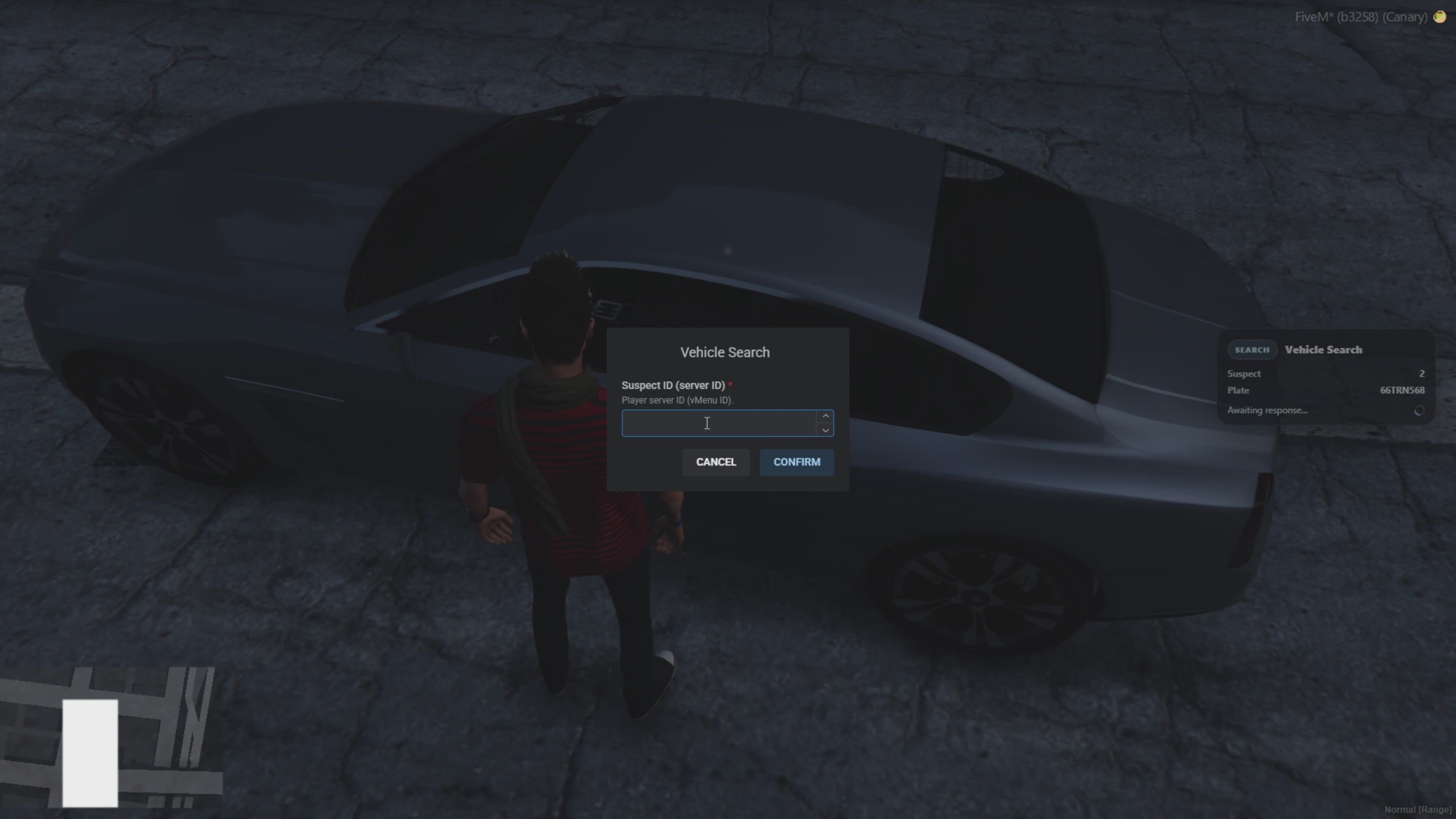 Infinity Vehicle Search Script (vMenu)
